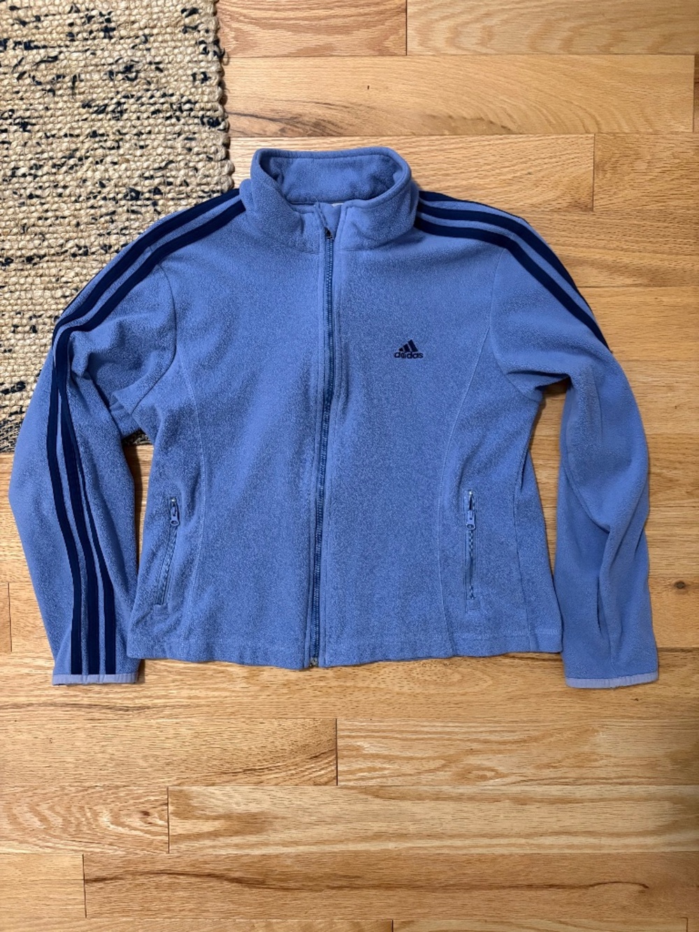 Vintage Adidas fitted crop fleece jacket